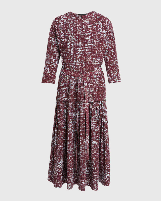 Harlow Printed Viscose Crepe Midi Dress